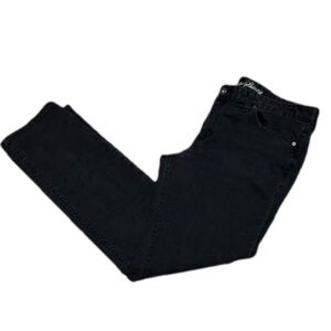 Gap Premium Skinny Cotton Spandex Black Dark Denim Jeans Women Size 16R